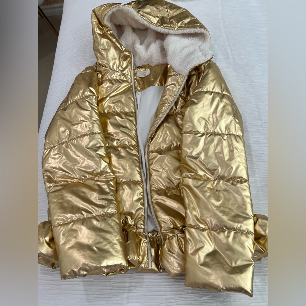Kate Spade Gold Puffer Jacket